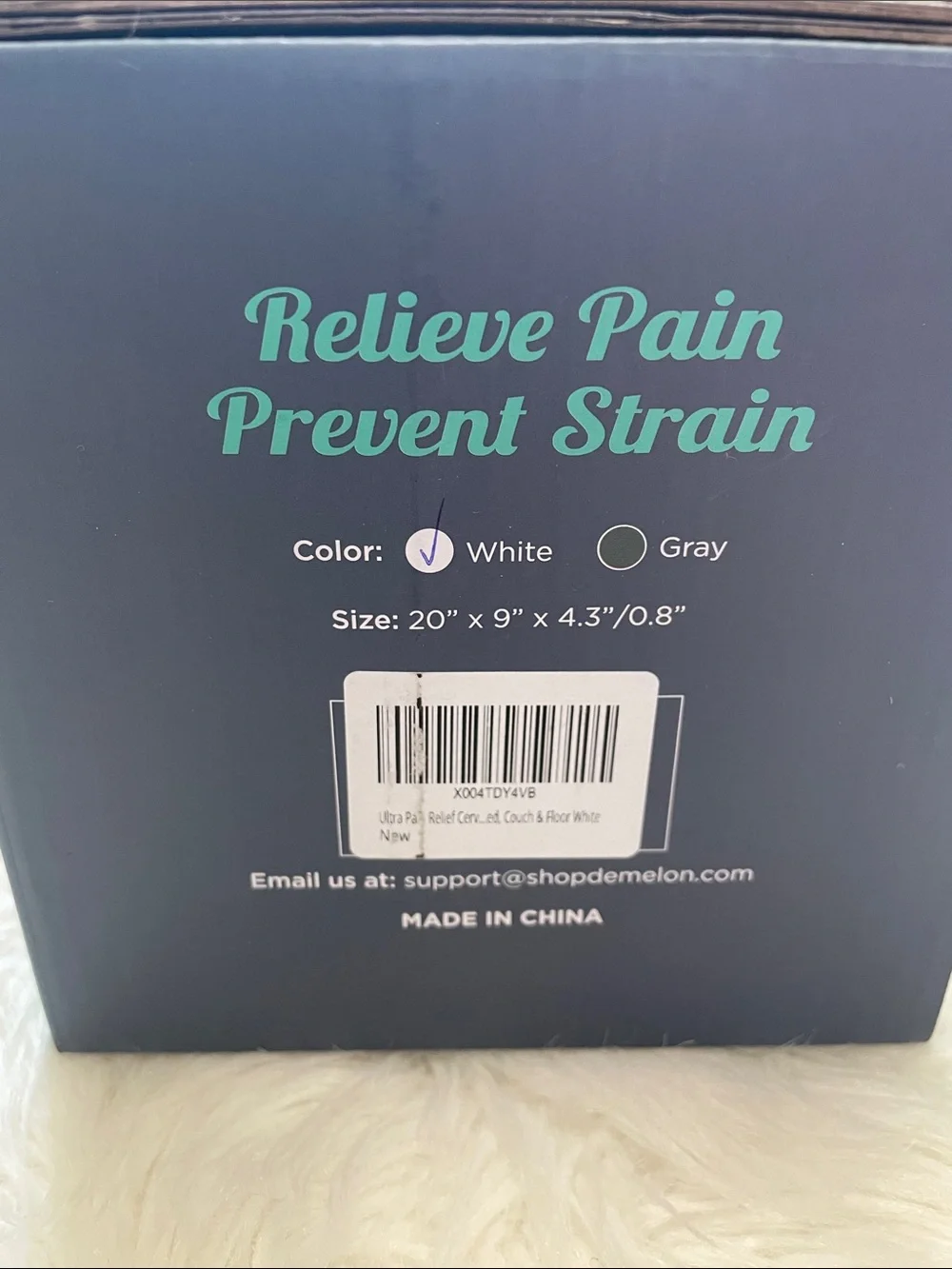 Ultra Pain Relief Cervical Memory Foam Neck Pillow - White